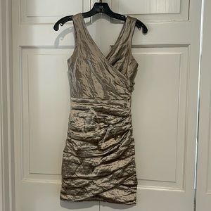Lovely Nicole Miller size 4 champagne cocktail dress